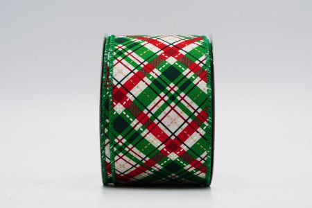 Festival Plaid Wired Ribbon_KF7123GC-3-49_green